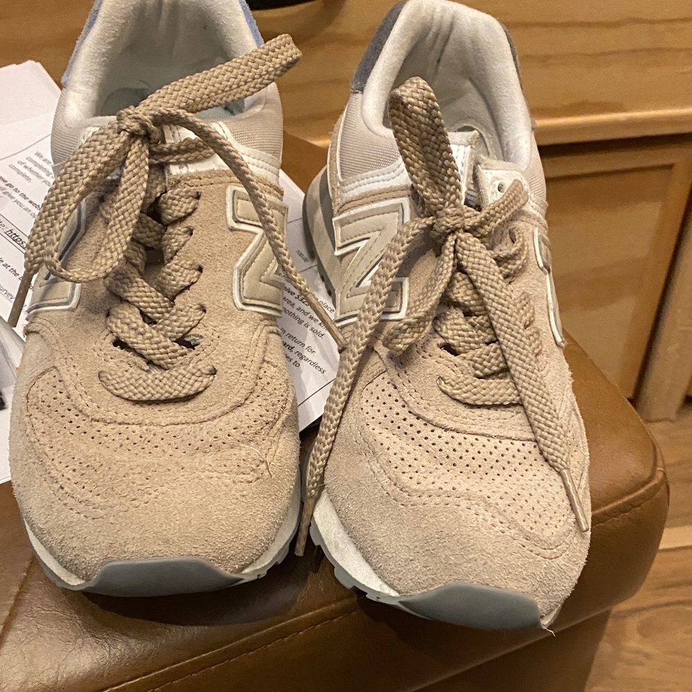New Balance Kids Tan Sneakers